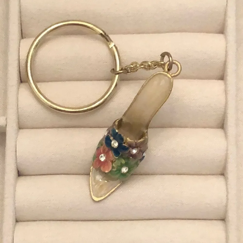 Ashleigh Manor | High Heel Enamel and Rhinestone Keychain
